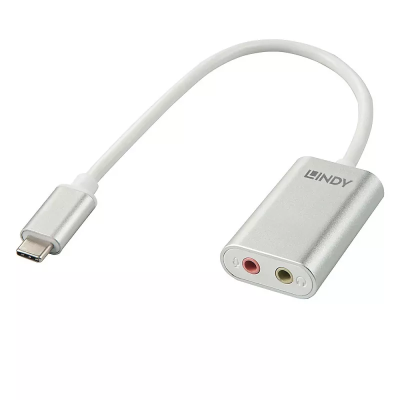 USB Type C uz audio pārveidotājs Lindy 42711