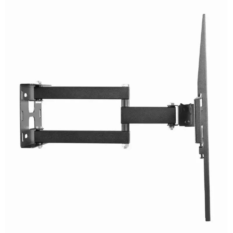 TV sienas stiprinājums Gembird WM-55ST-03 32–55 collu ekrāniem, VESA līdz 400x400, slīpums -18°/5°, pagriešana ±90°, maks. slodze 35 kg, melns