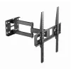 TV sienas stiprinājums Gembird WM-55ST-03 32–55 collu ekrāniem, VESA līdz 400x400, slīpums -18°/5°, pagriešana ±90°, maks. slodze 35 kg, melns