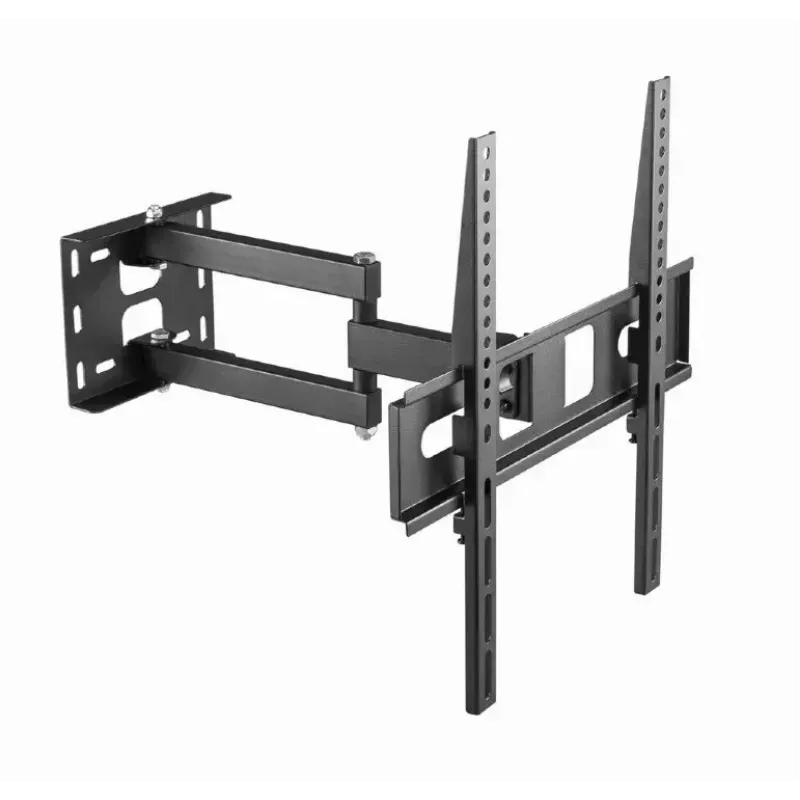 TV sienas stiprinājums Gembird WM-55ST-03 32–55 collu ekrāniem, VESA līdz 400x400, slīpums -18°/5°, pagriešana ±90°, maks. slodze 35 kg, melns