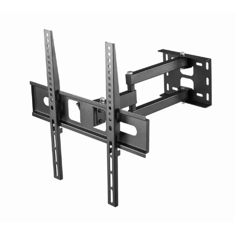 TV sienas stiprinājums Gembird WM-55ST-03 32–55 collu ekrāniem, VESA līdz 400x400, slīpums -18°/5°, pagriešana ±90°, maks. slodze 35 kg, melns