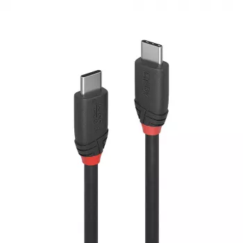 Lindy 1m USB 3.2 Type C to C kabelis, 20 Gbps, Melns Line