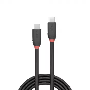 Lindy 1m USB 3.2 Type C to C kabelis, 20 Gbps, Melns Line