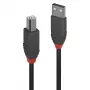 Lindy 10m USB 2.0 A tipa uz B tipa kabelis, Anthra Line