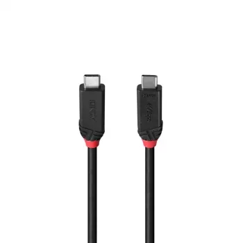 Lindy 0,5 m USB4 240 W Type C kabelis, Melns Line, 0,5 m, USB C, USB C, USB4 Gen 3x2, 40 Gbit/s, melns