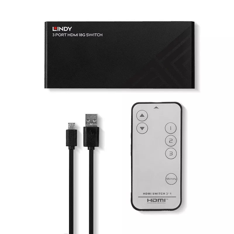 Lindy 3 portu HDMI 18G slēdzis