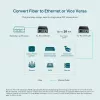 TP-Link 10/100 Mbps RJ45 uz 100 Mbps vienmoda SC WDM divvirzienu optisko signālu pārveidotājs