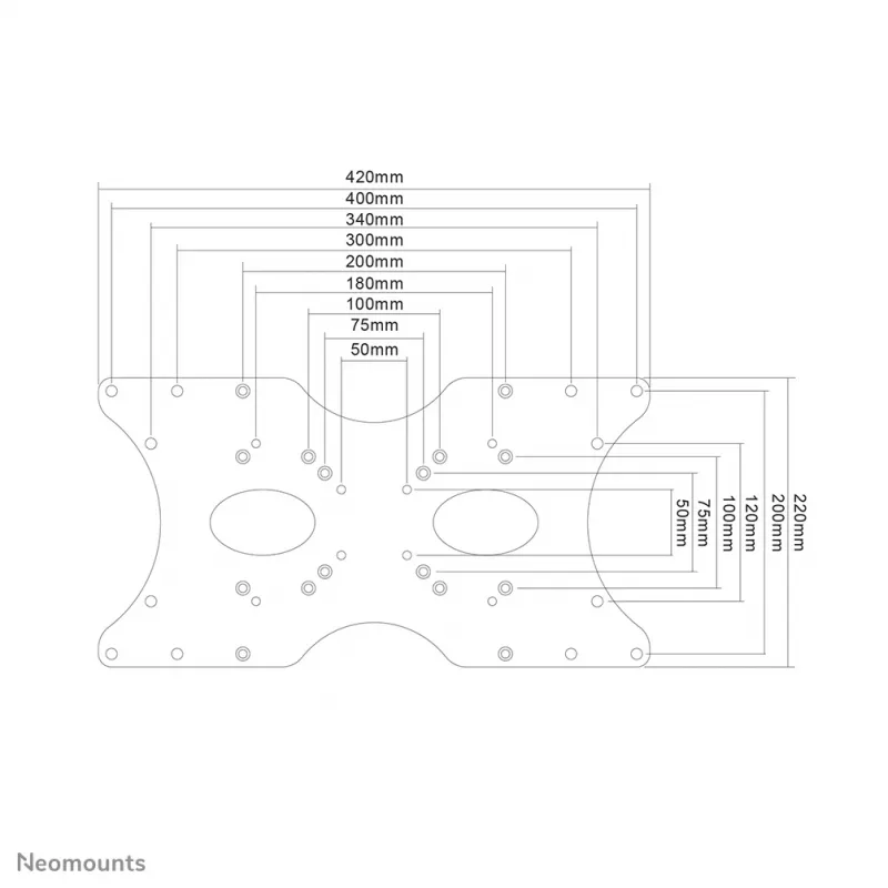 Neomounts FPMA-VESA400 VESA-adapteris 22-52 collām