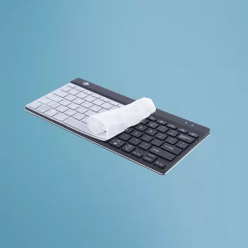 R-Go Tools R-Go Hygienic tastatūras pārvalks (ASV izkārtojumam), Tastatūras pārvalks, Silikons, 108 mm, 279 mm, 16 g, Caurspīdīgs