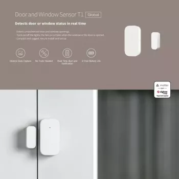 Viedās mājas durvju/logu sensors, Aqara DW-S03D, bezvadu, Zigbee