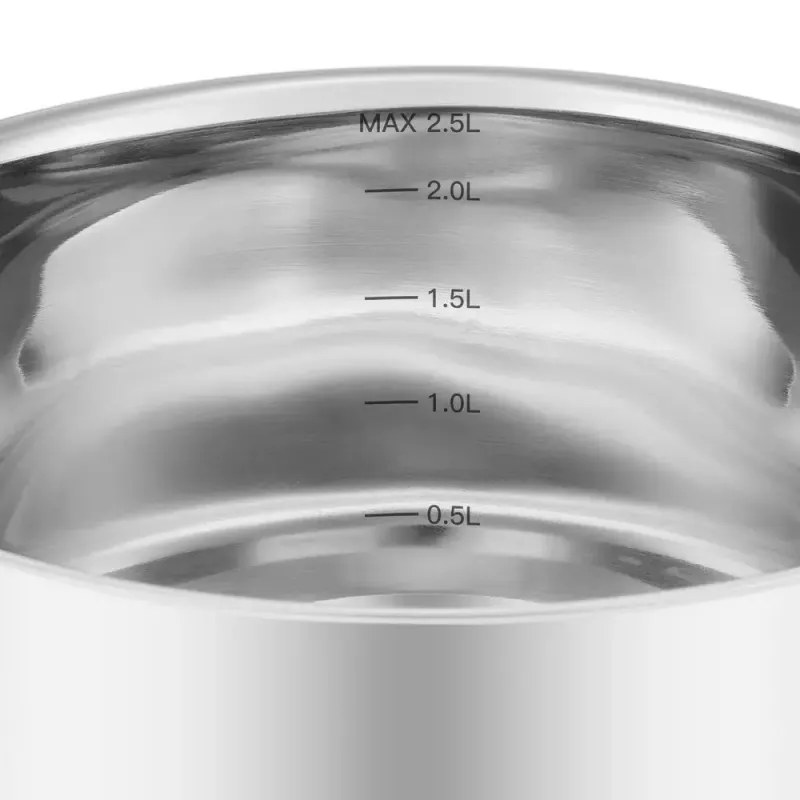 Resto Kitchenware Anser 2,5 l apaļš katls, melns, nerūsējošais tērauds
