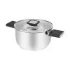 Resto Kitchenware Anser 2,5 l apaļš katls, melns, nerūsējošais tērauds