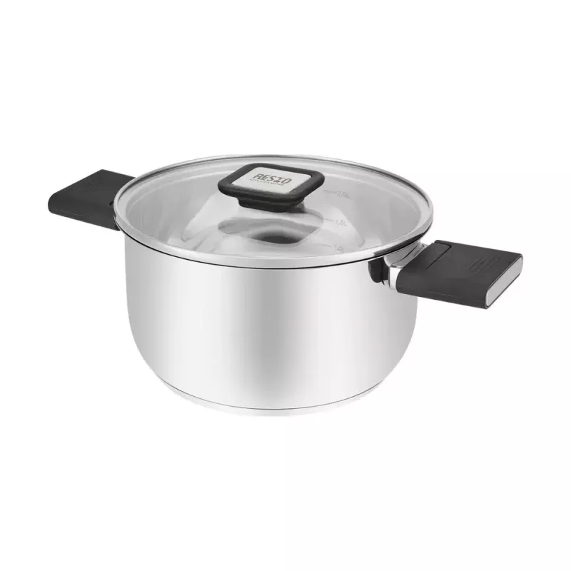 Resto Kitchenware Anser 2,5 l apaļš katls, melns, nerūsējošais tērauds