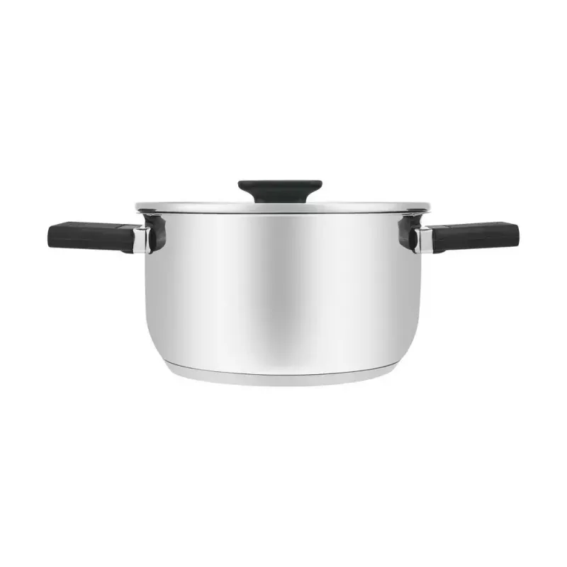 Resto Kitchenware Anser 2,5 l apaļš katls, melns, nerūsējošais tērauds