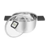Resto Kitchenware Anser 2,5 l apaļš katls, melns, nerūsējošais tērauds