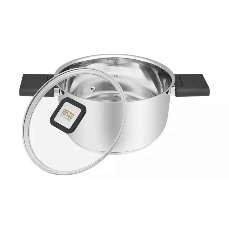 Resto Kitchenware Anser 2,5 l apaļš katls, melns, nerūsējošais tērauds