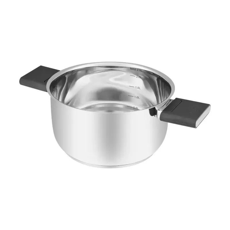Resto Kitchenware Anser 2,5 l apaļš katls, melns, nerūsējošais tērauds
