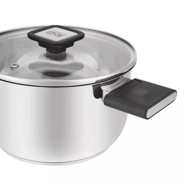 Resto Kitchenware Anser 2,5 l apaļš katls, melns, nerūsējošais tērauds
