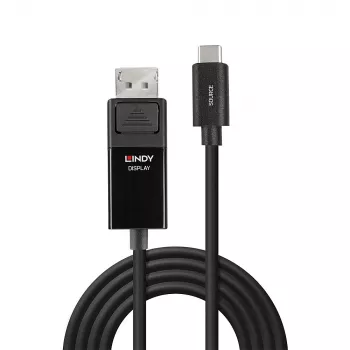 Lindy 2 m USB Type-C uz DP 4K60 adaptera kabelis ar HDR