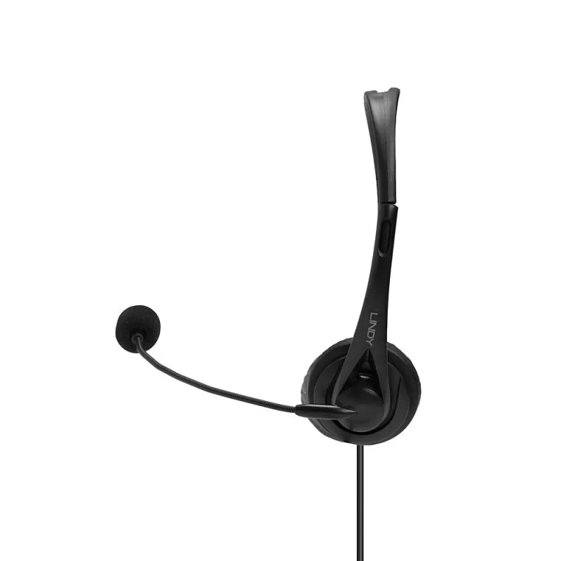 Headset Lindy USB Type A vadu austiņas ar līnijas vadību