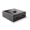 Lindy 2 Portu HDMI 18G Divvirzienu slēdzis, HDMI, metāls, melns, 60 Hz, 18 Gbit/s, 3840 x 2160 pikseļi