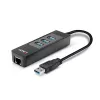 USB centrmezgls un Gigabit Ethernet pārveidotājs Lindy 43176