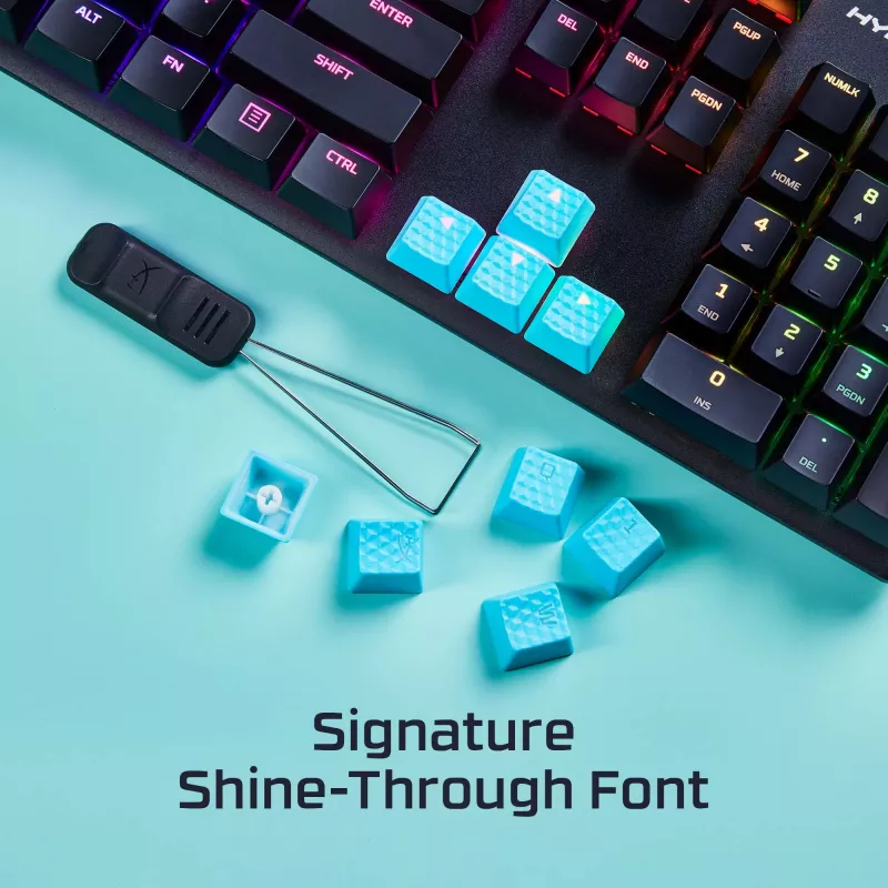 Tastatūras vāciņš HyperX Rubber Keycaps Gaming Accessory Kit rozā US izkārtojums HyperX un Cherry MX stila slēdžiem