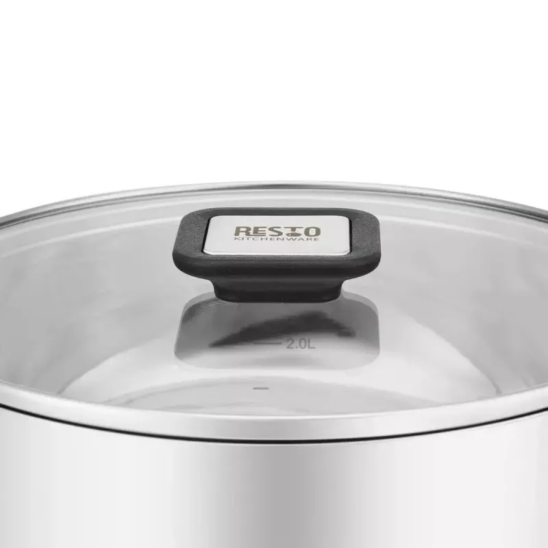 Resto Kitchenware Anser 3,2 l apaļa, melna nerūsējošā tērauda panna