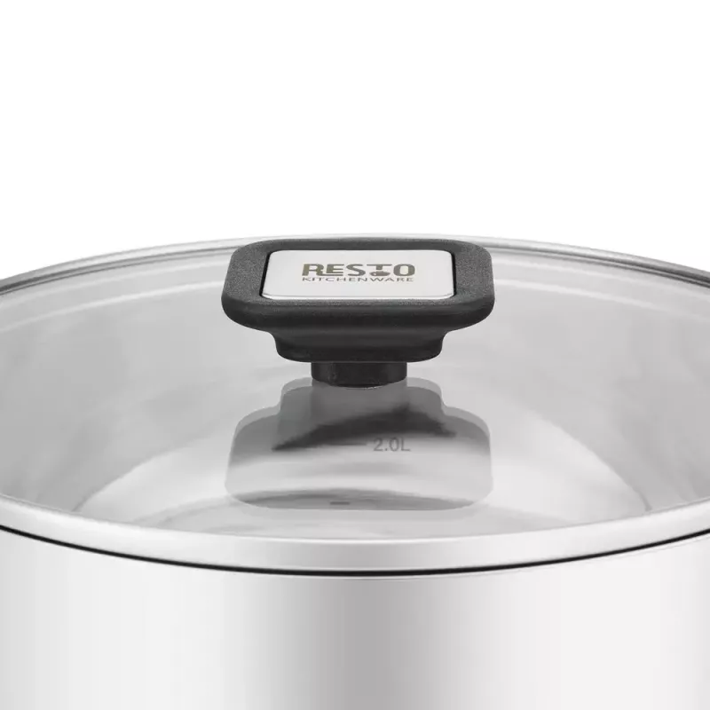 Resto Kitchenware Anser 3,2 l apaļa, melna nerūsējošā tērauda panna