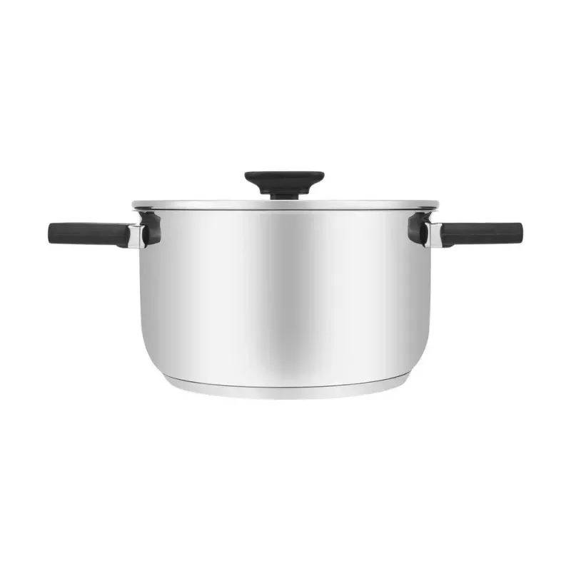 Resto Kitchenware Anser 3,2 l apaļa, melna nerūsējošā tērauda panna