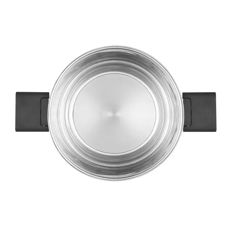 Resto Kitchenware Anser 3,2 l apaļa, melna nerūsējošā tērauda panna