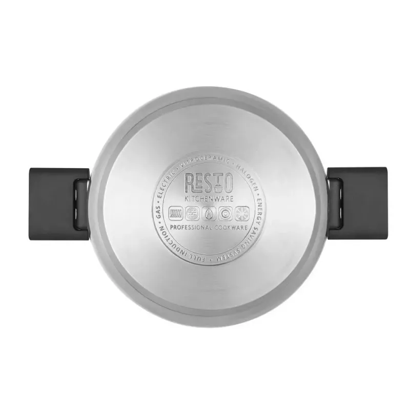 Resto Kitchenware Anser 3,2 l apaļa, melna nerūsējošā tērauda panna