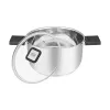 Resto Kitchenware Anser 3,2 l apaļa, melna nerūsējošā tērauda panna