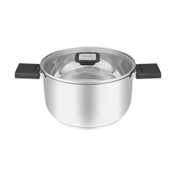 Resto Kitchenware Anser 3,2 l apaļa, melna nerūsējošā tērauda panna