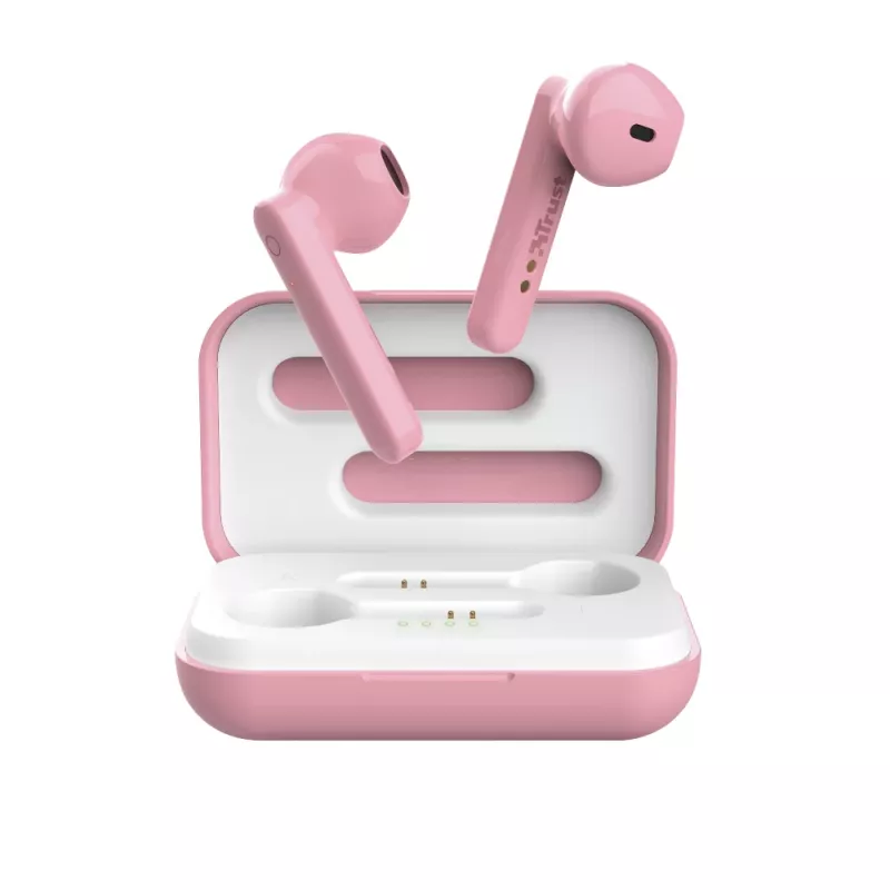 Trust Primo austiņas True Wireless Stereo (TWS) Ievietojamās zvani/mūzika Bluetooth rozā