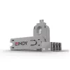 Portu bloķētājs Lindy USB Port Blocker komplekts 4 gab. krāsu kods balts