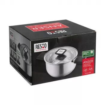 Resto Kitchenware Anser 4,4 L Apaļš melns nerūsējošais tērauds