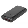 Pārnēsājamais ārējais akumulators Rivacase VA2102 litija polimēra 20000 mAh, Quick Charge 3.0, 2×USB-A + 1×USB-C, 22,5 W, melns