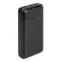 Pārnēsājamais ārējais akumulators Rivacase VA2102 litija polimēra 20000 mAh, Quick Charge 3.0, 2×USB-A + 1×USB-C, 22,5 W, melns
