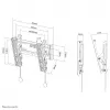 Neomounts NM-W125Melns TV sienas stiprinājums 10-40 collām - paceļams, 101,6 cm (40 collas), 75 x 75 mm, 200 x 200 mm, 0 - 15°, Tērauds, Melns