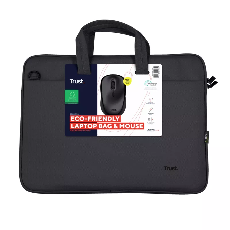 Trust Bologna 40,6 cm (16 collu) portfelis melns