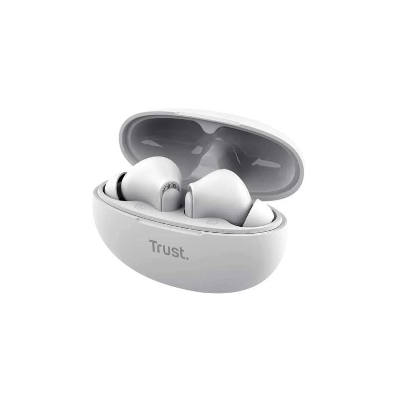 Trust Yavi austiņas True Wireless Stereo (TWS) Ievietojamās Zvani/Mūzika USB Type-C Bluetooth Balts