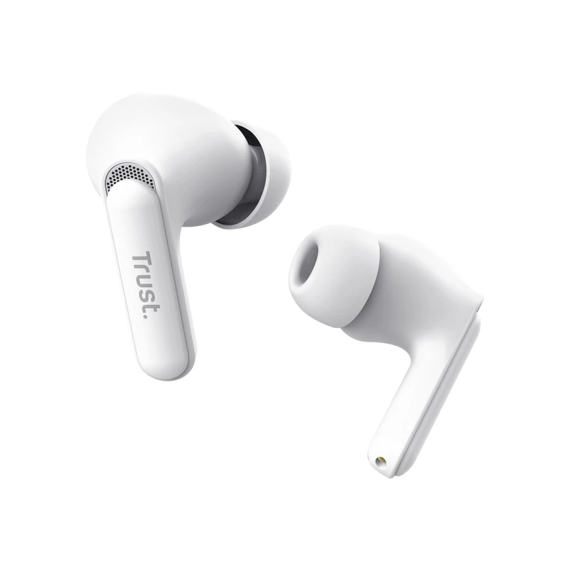 Trust Yavi austiņas True Wireless Stereo (TWS) Ievietojamās Zvani/Mūzika USB Type-C Bluetooth Balts