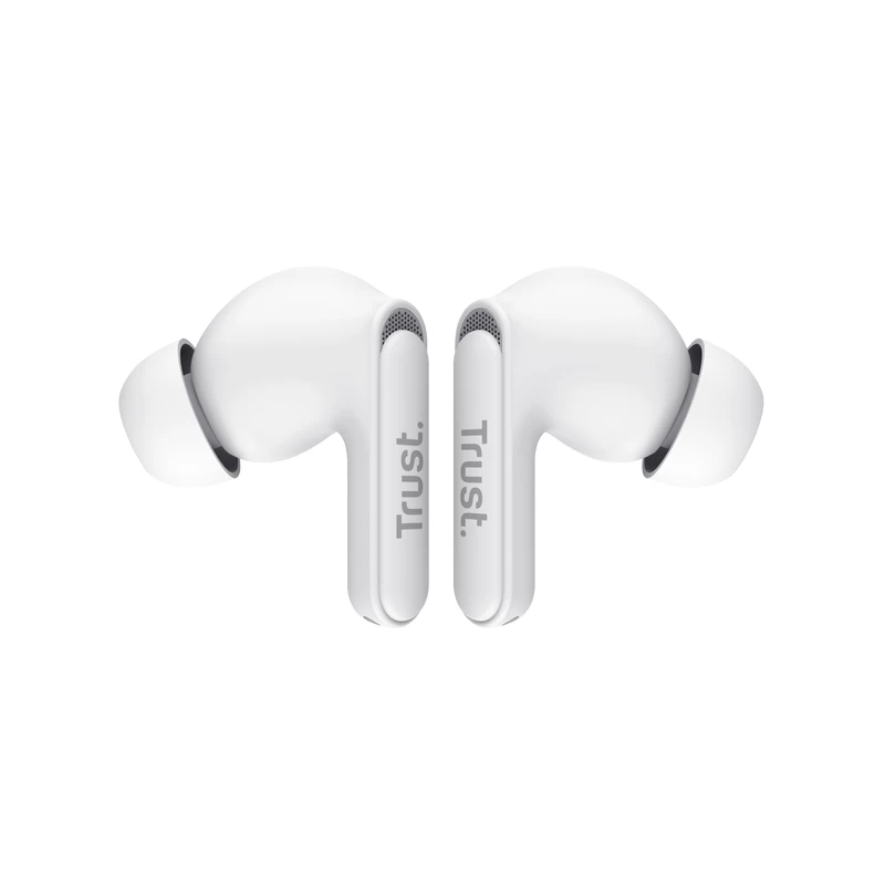 Trust Yavi austiņas True Wireless Stereo (TWS) Ievietojamās Zvani/Mūzika USB Type-C Bluetooth Balts