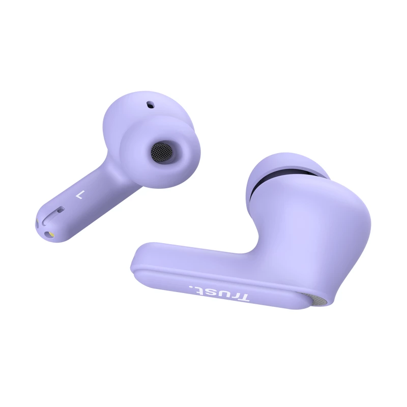 Trust Yavi austiņas True Wireless Stereo (TWS) Ievietojamās Zvani/Mūzika USB Type-C Bluetooth Violetas