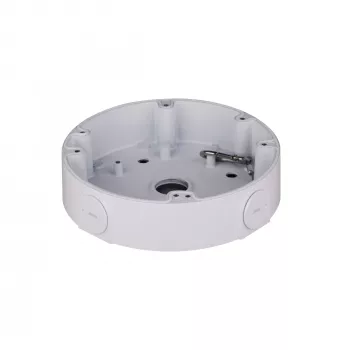 Junction box DAHUA PFA138 universal balta – 3 kg capacity, Ø 16.1 cm, height 38 mm, 3/4 inch thread