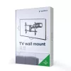 Sienas TV stiprinājums Gembird WM-80ST-02 — fiksēts/noliecams, 37 collas–80 collas, VESA līdz 600x400, 60 kg, melns