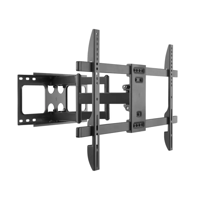 Sienas TV stiprinājums Gembird WM-80ST-02 — fiksēts/noliecams, 37 collas–80 collas, VESA līdz 600x400, 60 kg, melns