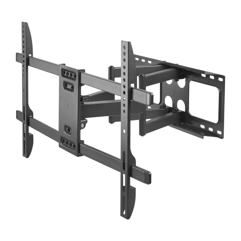 Sienas TV stiprinājums Gembird WM-80ST-02 — fiksēts/noliecams, 37 collas–80 collas, VESA līdz 600x400, 60 kg, melns