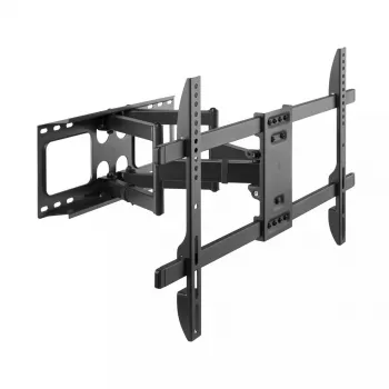 Sienas TV stiprinājums Gembird WM-80ST-02 — fiksēts/noliecams, 37 collas–80 collas, VESA līdz 600x400, 60 kg, melns